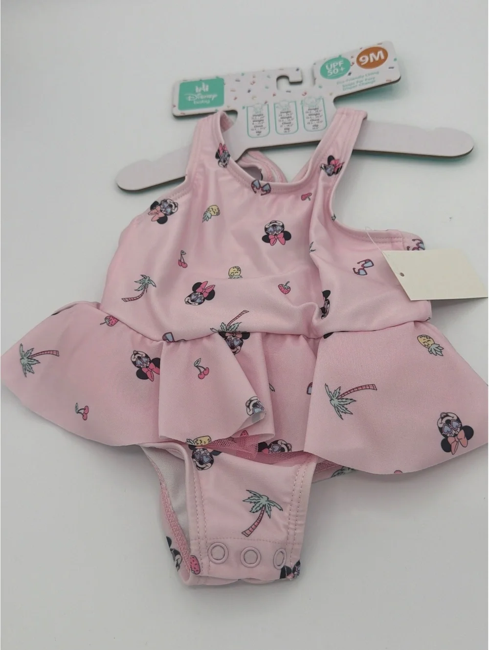 Disney Baby Pink Minnie Mouse Swimsuit with Skirt 9M